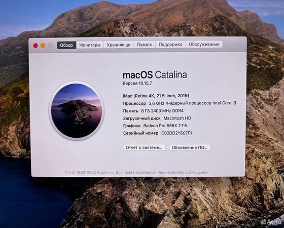 iMac (с дисплеем Retina 4K, 21,5 дюйма, 2019 г.)