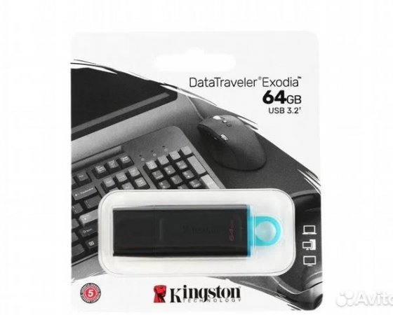 Флешка USB Kingston DataTraveler Exodia 64гб