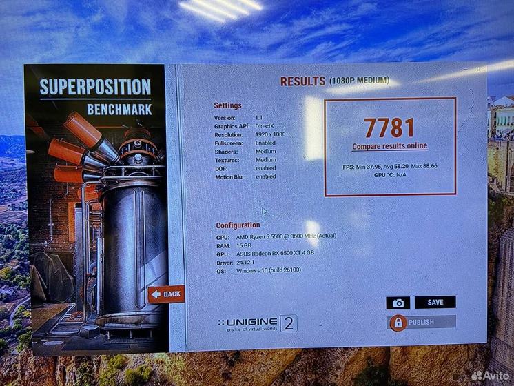 Пк AMD Ryzen 5 6 ядер/ RX 6500 XT/ Ram 16Gb