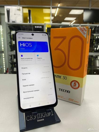 TECNO Spark 30 5G, 6/128 ГБ, 2 SIM